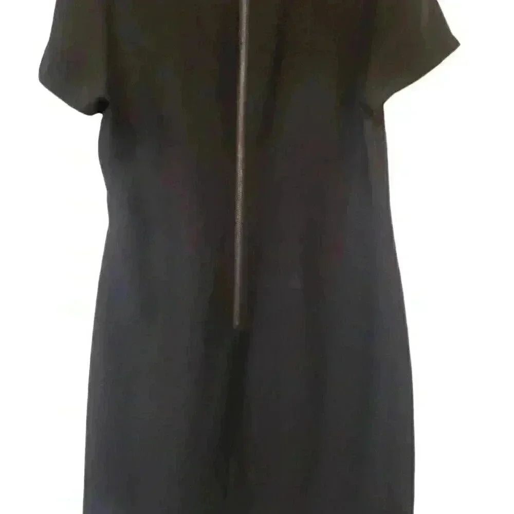 Banana Republic Women's Black Polyester Pleated Sleeve Sheath Dress - Picture 10 of 12